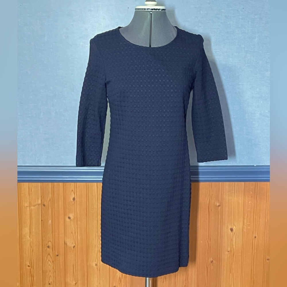 EUC- theory navy 3/4 sleeve midi dress